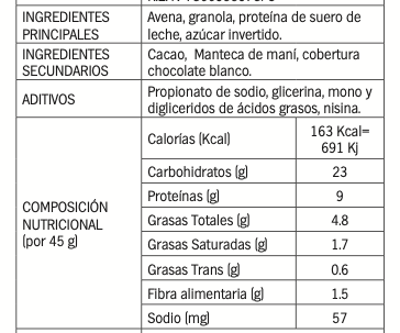 SUPERBAR AVENA Y CHOCOLATE BLANCO